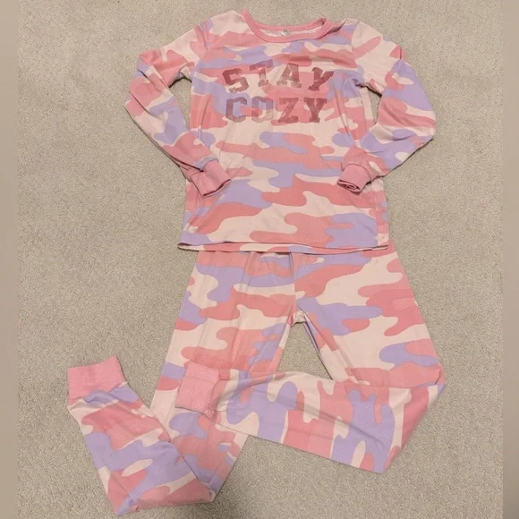 Pink camo pajamas hotsell
